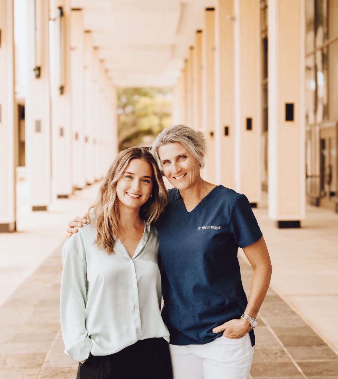 Dr Kidgell with her daughter Madisyn Kidgell